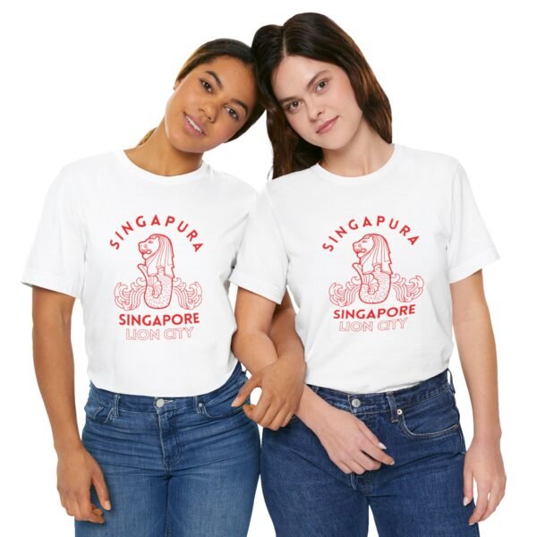 Singapura Lion Unisex Jersey Short Sleeve Tee - Image 26