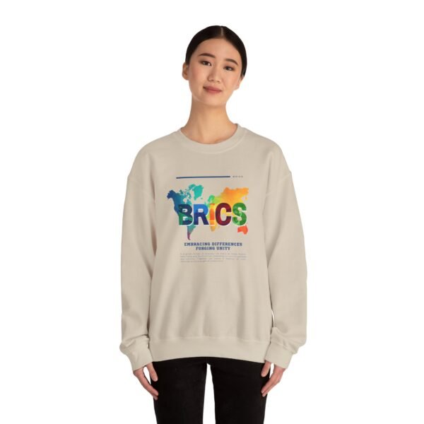 BRICS Brazil Russia India China South Africa Unisex Heavy Blend™ Crewneck Sweatshirt - Image 27