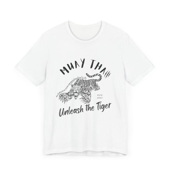 Muay Thai Unleash The Tiger Unisex Jersey Short Sleeve Tee - Image 3