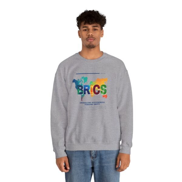 BRICS Brazil Russia India China South Africa Unisex Heavy Blend™ Crewneck Sweatshirt - Image 34