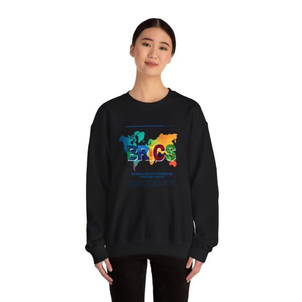 BRICS Brazil Russia India China South Africa Unisex Heavy Blend™ Crewneck Sweatshirt - Image 16