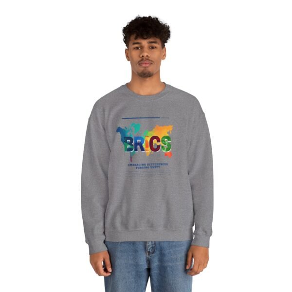 BRICS Brazil Russia India China South Africa Unisex Heavy Blend™ Crewneck Sweatshirt - Image 45