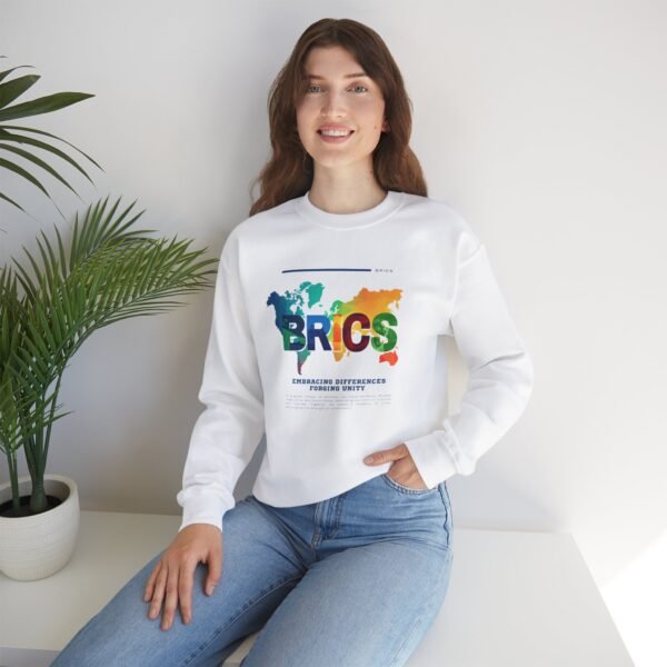 BRICS Brazil Russia India China South Africa Unisex Heavy Blend™ Crewneck Sweatshirt - Image 11