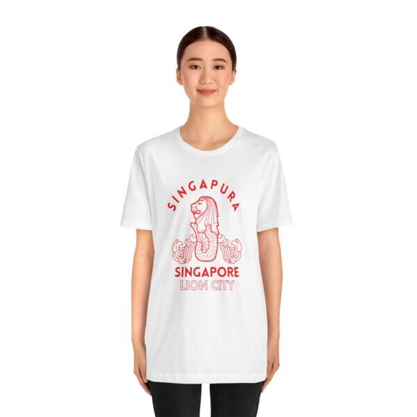 Singapura Lion Unisex Jersey Short Sleeve Tee - Image 11