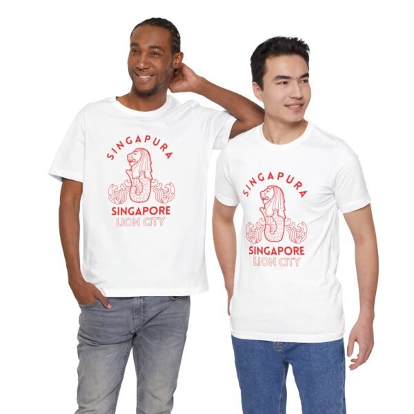 Singapura Lion Unisex Jersey Short Sleeve Tee - Image 28