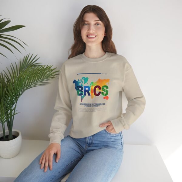 BRICS Brazil Russia India China South Africa Unisex Heavy Blend™ Crewneck Sweatshirt - Image 33