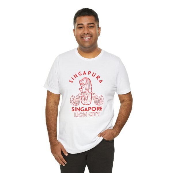 Singapura Lion Unisex Jersey Short Sleeve Tee - Image 16