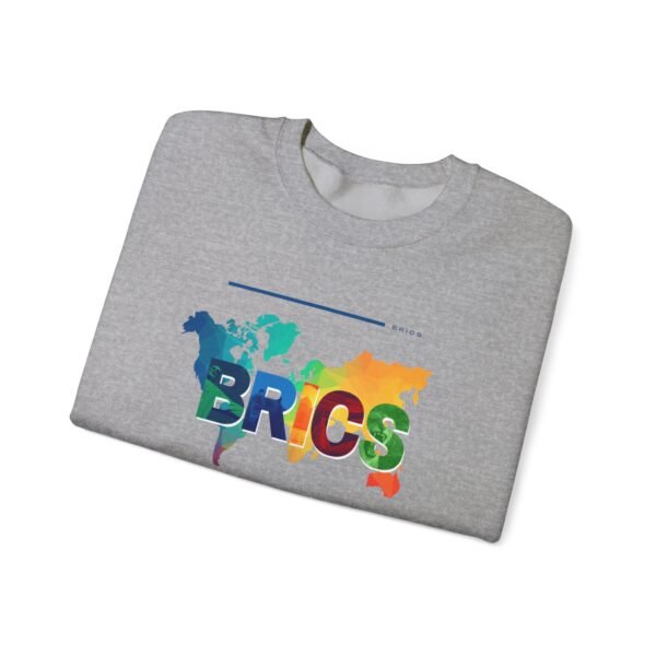 BRICS Brazil Russia India China South Africa Unisex Heavy Blend™ Crewneck Sweatshirt - Image 37