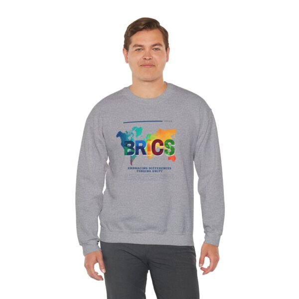 BRICS Brazil Russia India China South Africa Unisex Heavy Blend™ Crewneck Sweatshirt - Image 39