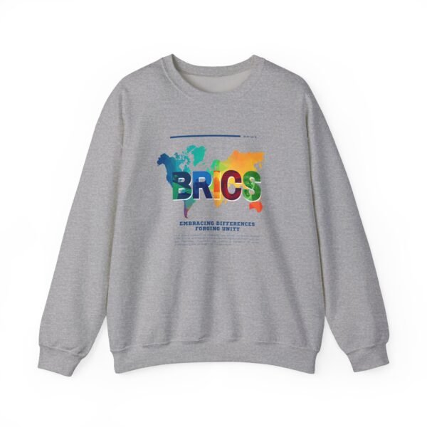 BRICS Brazil Russia India China South Africa Unisex Heavy Blend™ Crewneck Sweatshirt - Image 35