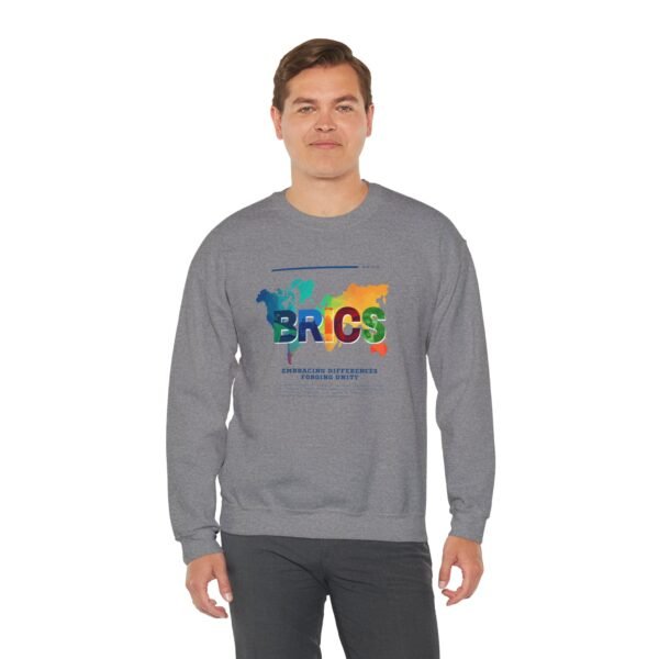 BRICS Brazil Russia India China South Africa Unisex Heavy Blend™ Crewneck Sweatshirt - Image 50