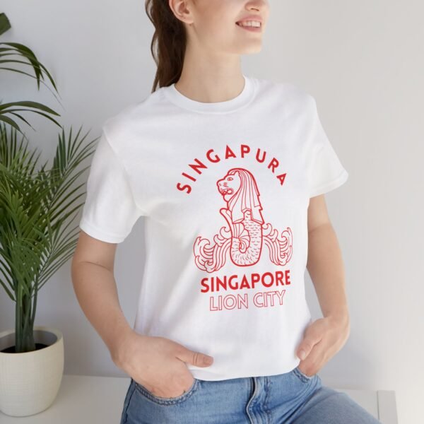 Singapura Lion Unisex Jersey Short Sleeve Tee - Image 24