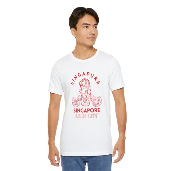 Singapura Lion Unisex Jersey Short Sleeve Tee - Image 20