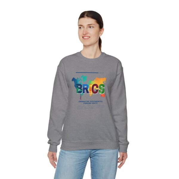 BRICS Brazil Russia India China South Africa Unisex Heavy Blend™ Crewneck Sweatshirt - Image 52