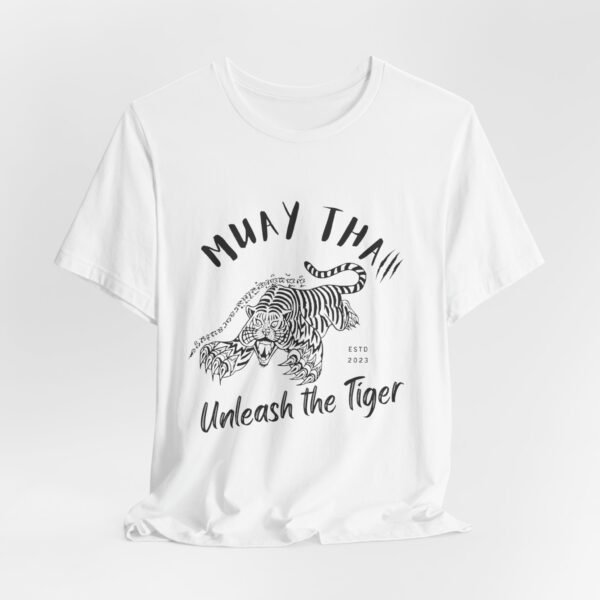 Muay Thai Unleash The Tiger Unisex Jersey Short Sleeve Tee - Image 6