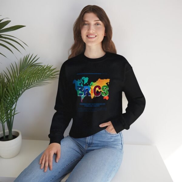 BRICS Brazil Russia India China South Africa Unisex Heavy Blend™ Crewneck Sweatshirt - Image 22