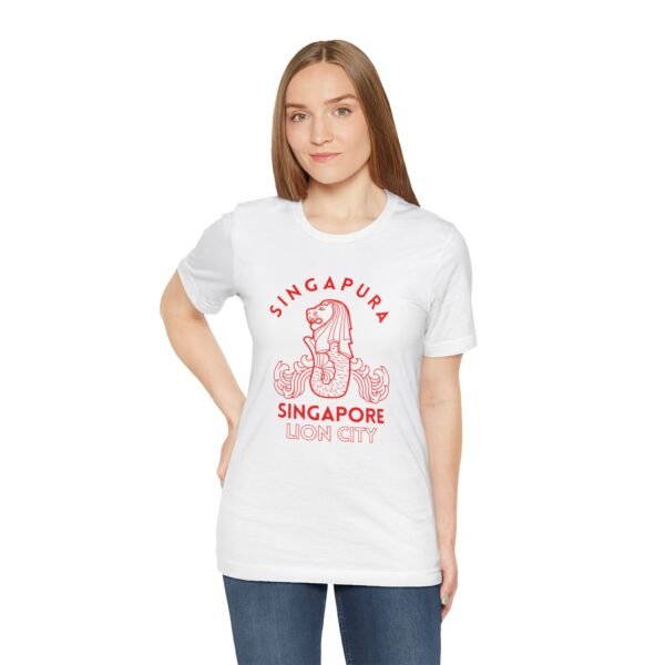 Singapura Lion Unisex Jersey Short Sleeve Tee - Image 13