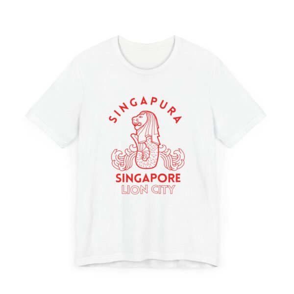 Singapura Lion Unisex Jersey Short Sleeve Tee - Image 3