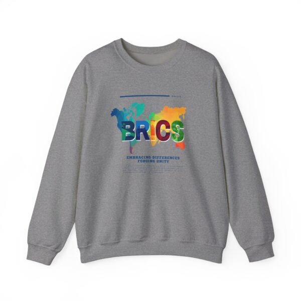 BRICS Brazil Russia India China South Africa Unisex Heavy Blend™ Crewneck Sweatshirt - Image 46