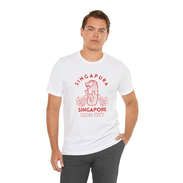 Singapura Lion Unisex Jersey Short Sleeve Tee - Image 14