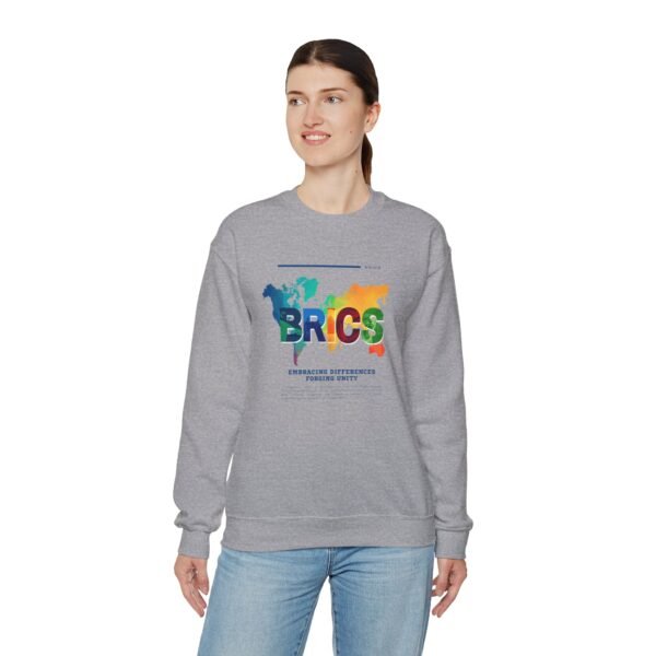 BRICS Brazil Russia India China South Africa Unisex Heavy Blend™ Crewneck Sweatshirt - Image 41