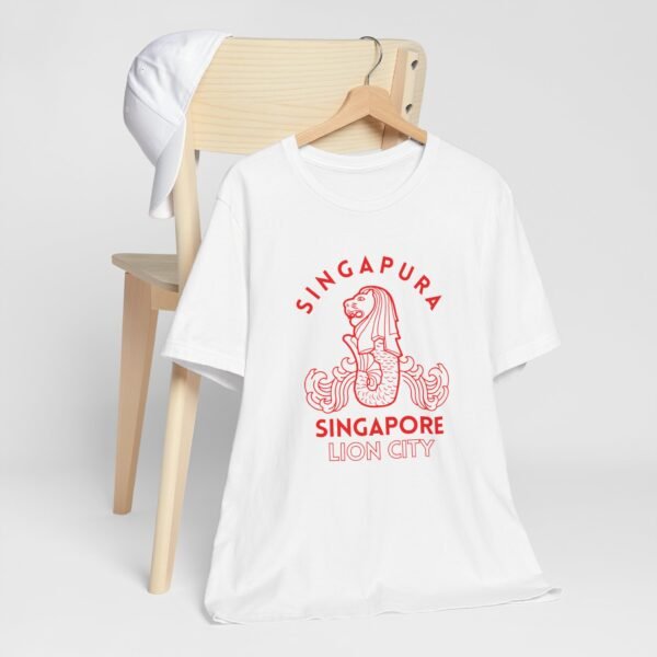 Singapura Lion Unisex Jersey Short Sleeve Tee - Image 8