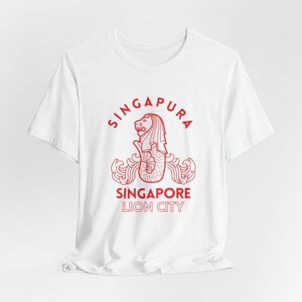 Singapura Lion Unisex Jersey Short Sleeve Tee - Image 6