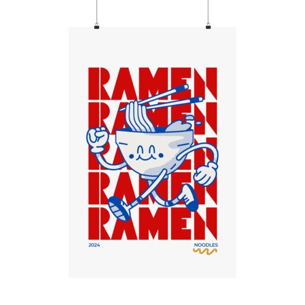 Retro Ramen Noodles Matte Vertical Posters - Image 2