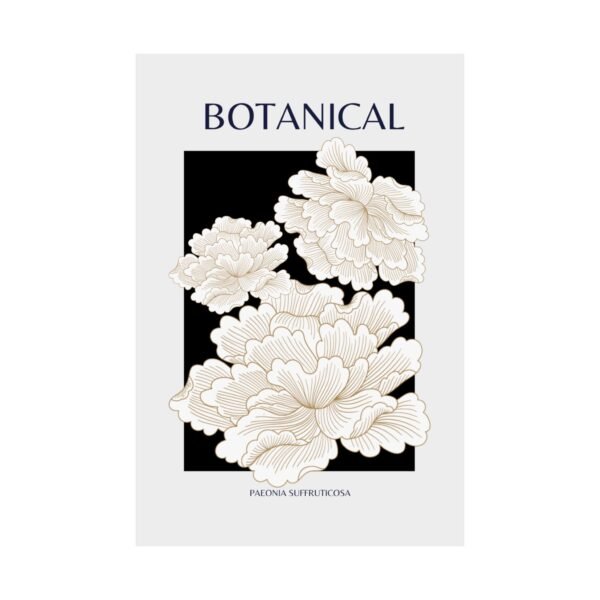 Botanical Paeonia suffruticosa Matte Vertical Posters