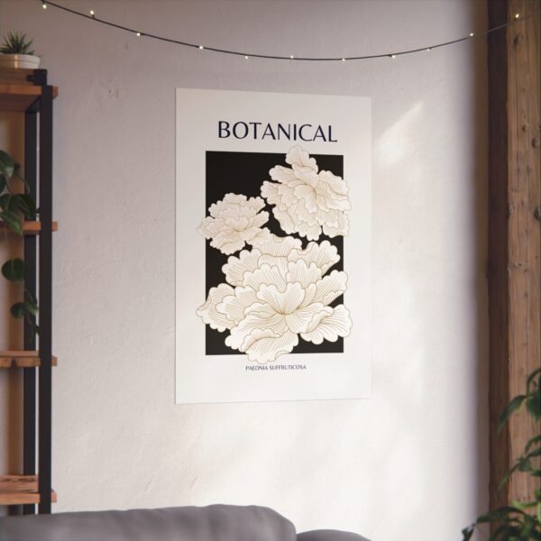 Botanical Paeonia suffruticosa Matte Vertical Posters - Image 6