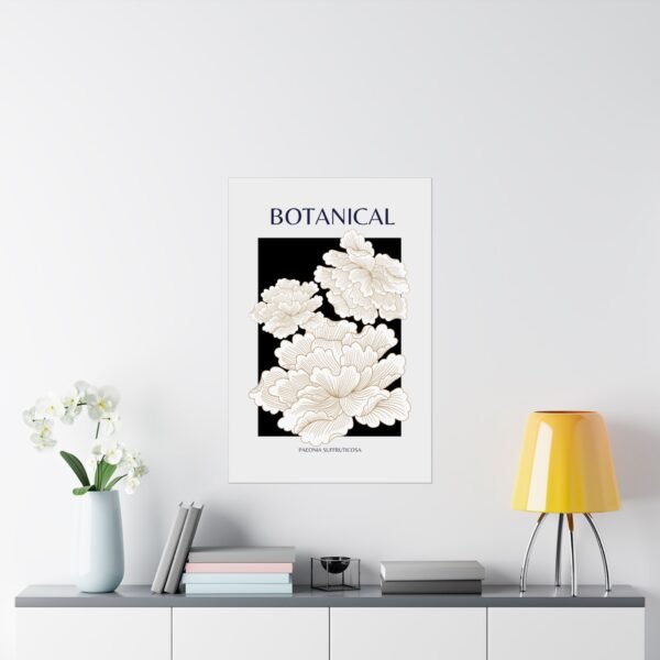 Botanical Paeonia suffruticosa Matte Vertical Posters - Image 8