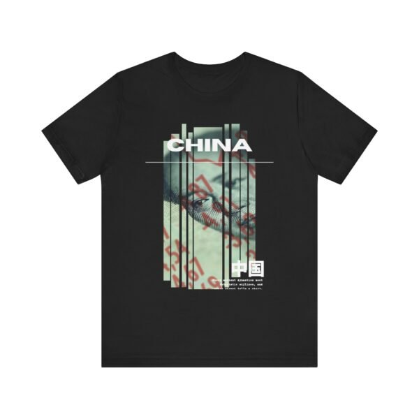 China Graphic Unisex Jersey Tee, Unique Casual Wear, Streetwear Shirt, Travel Gift, Trendy Graphic T-shirt - Image 4