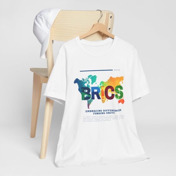 BRICS Unity Tee, Embracing Differences Short Sleeve T-Shirt, Global Unity Shirt, International Relations Apparel, Gift for Travelers, [...] - Image 3
