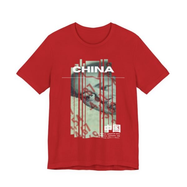 China Graphic Unisex Jersey Tee, Unique Casual Wear, Streetwear Shirt, Travel Gift, Trendy Graphic T-shirt - Image 7