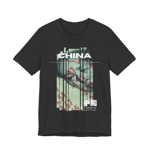 China Graphic Unisex Jersey Tee, Unique Casual Wear, Streetwear Shirt, Travel Gift, Trendy Graphic T-shirt - Image 5