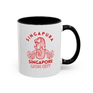Singapore Lion City Accent Coffee Mug — Merlion Souvenir 11/15oz