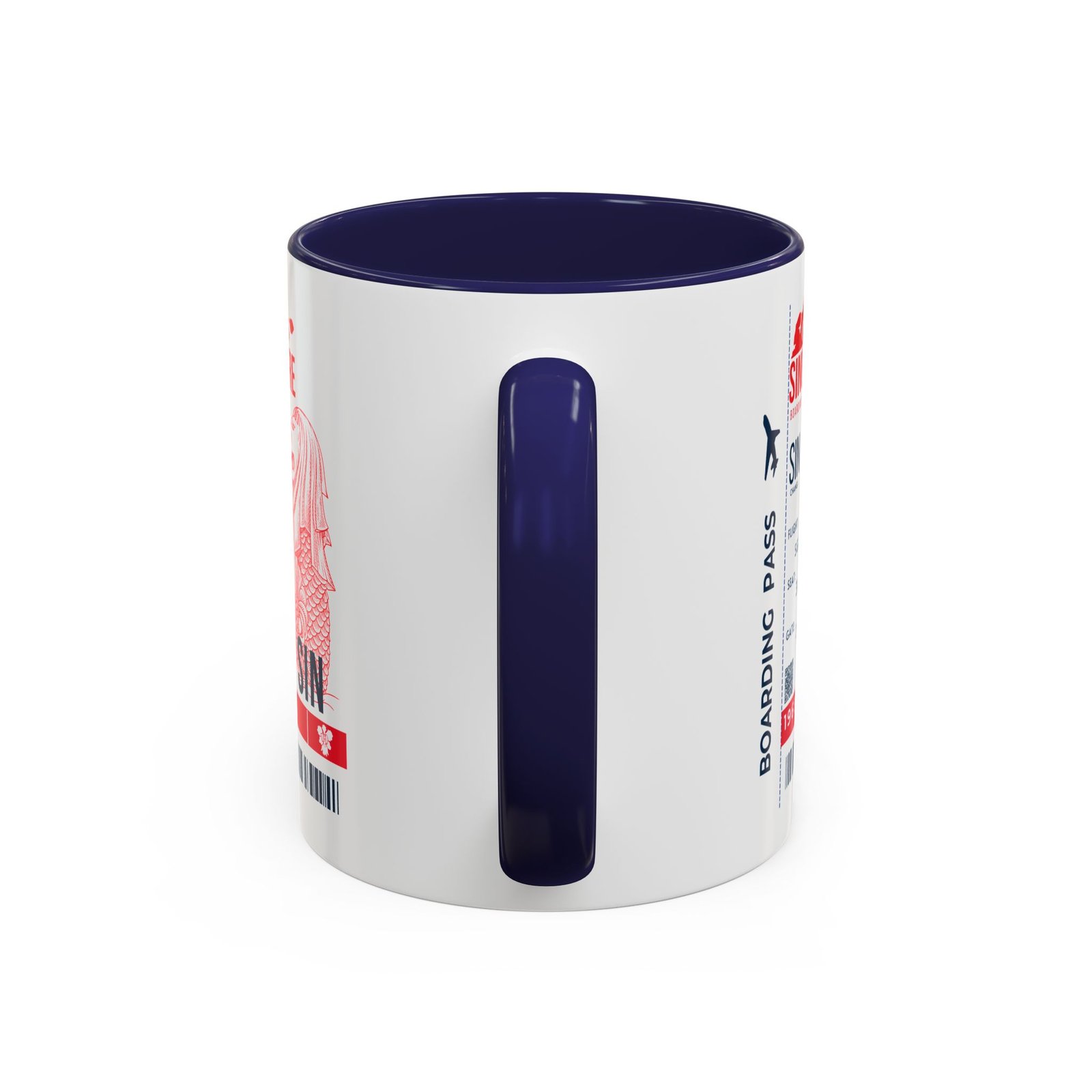 Singapore Boarding Pass Accent Coffee Mug — Travel Souvenir 11/15oz - Image 12