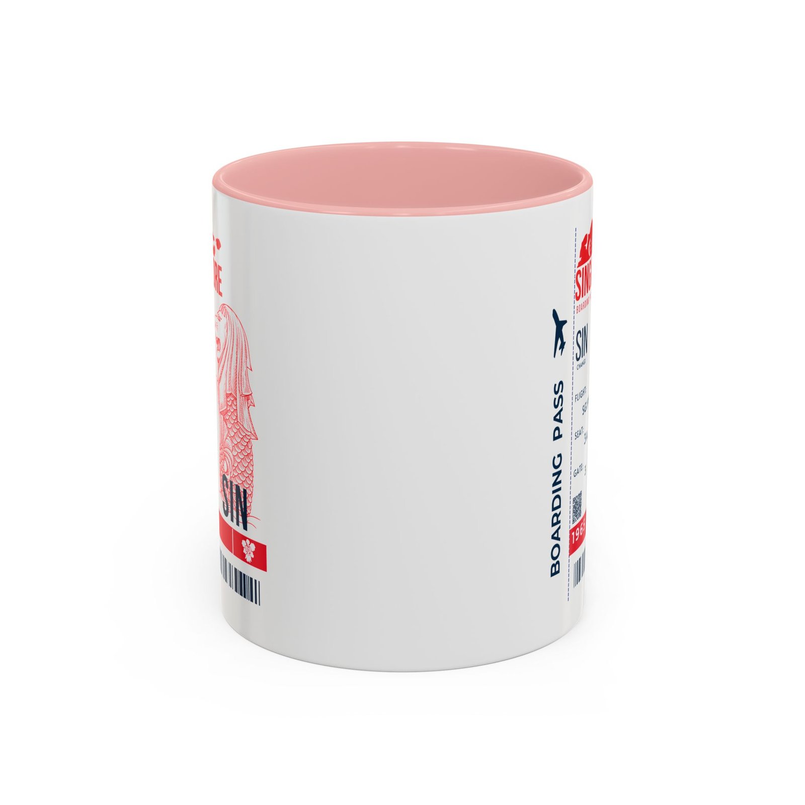 Singapore Boarding Pass Accent Coffee Mug — Travel Souvenir 11/15oz - Image 13