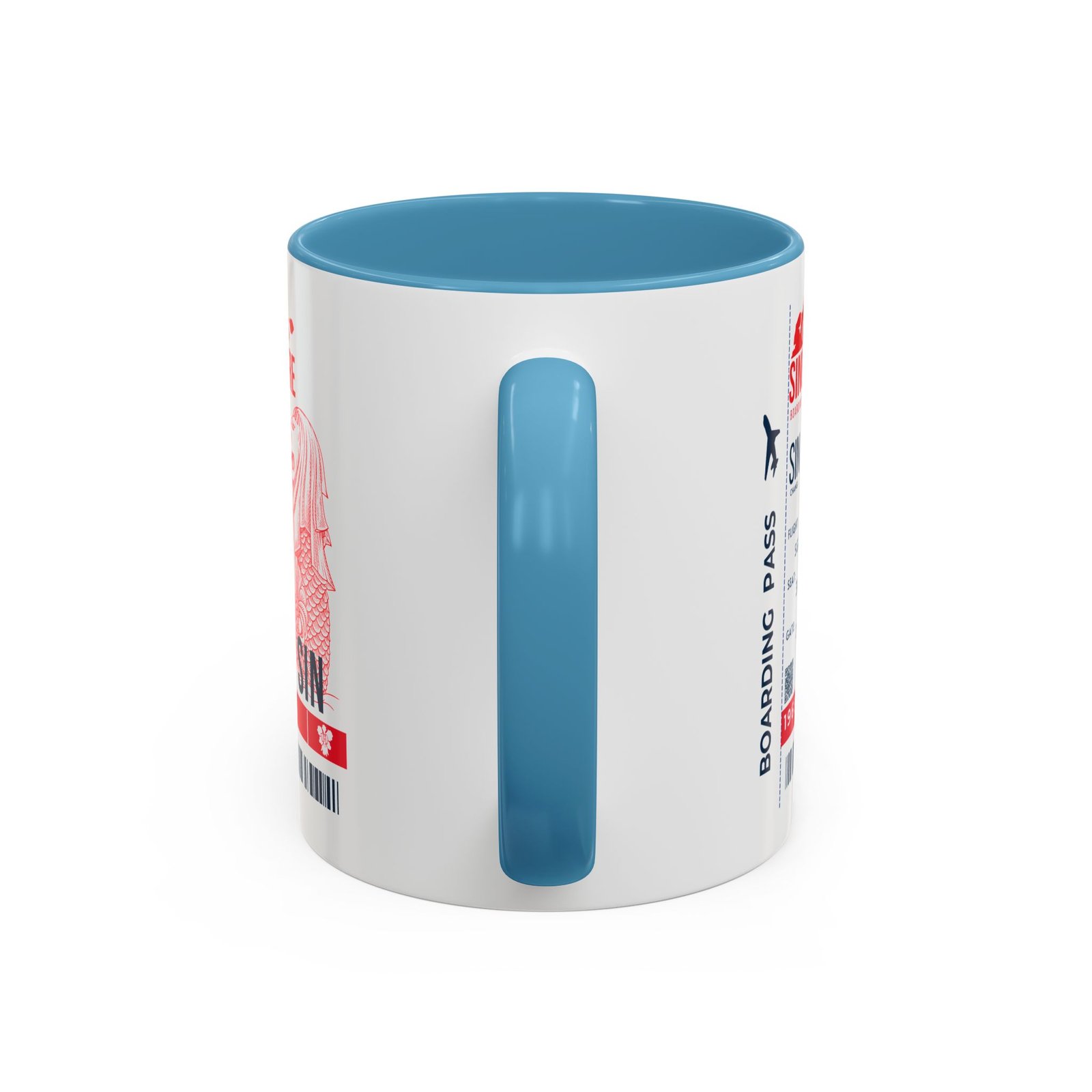 Singapore Boarding Pass Accent Coffee Mug — Travel Souvenir 11/15oz - Image 19